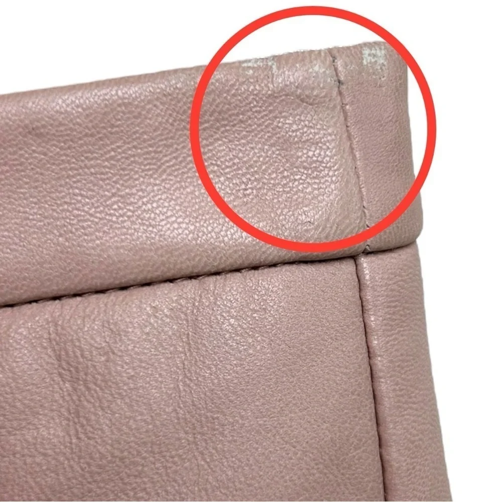 Michelle Mason, Women’s Lambskin Leather Asymmetric Mini Skirt Blush Pink Size 0